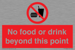 No food or drink beyond this point